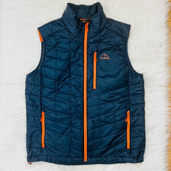 NWOT! L.L. Bean CarbonNavy PrimaLoft PackAway Vest Recycled Polyester Mens Reg M - Picture 1 of 11